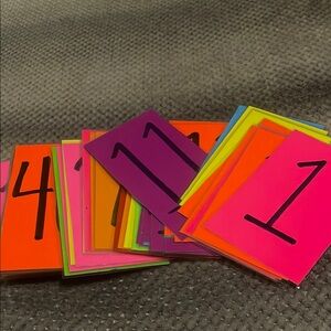 Colorful Number Flashcards Set